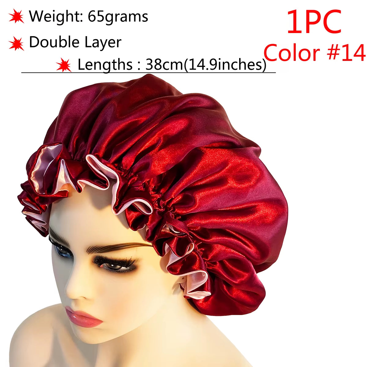 Silk Hair Bonnet Satin Cheveux Nuit Single Double Layer Silk Hair Cap for Women Sleeping Adjust Head Cover Hat Beauty Products