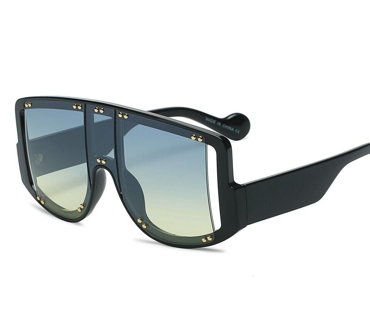 Men'S Women Sunglasses Oversized Large Flat Lens Square Frame Fashion Style New