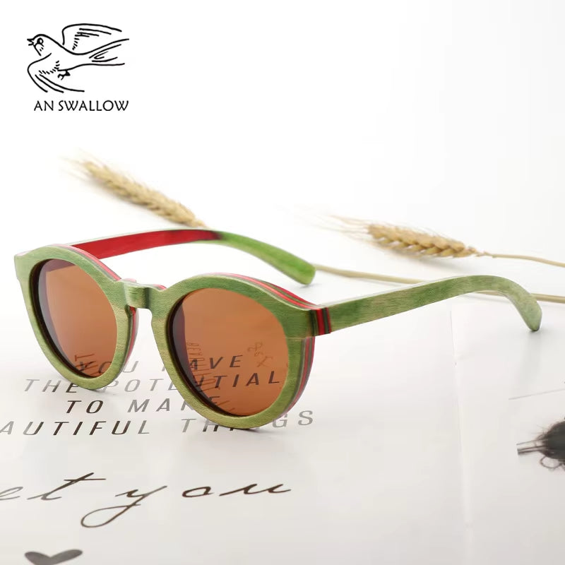 Retro Fashionuv Protection Sunglasses Unisex Fashion Accessories Bamboo Wooden Polarized Sunglasses,Sunglasses for Women