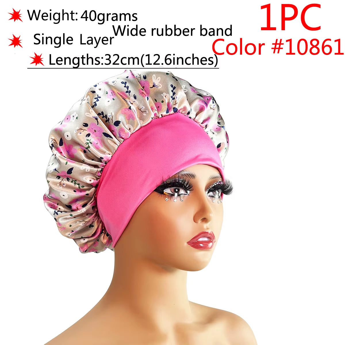 Silk Hair Bonnet Satin Cheveux Nuit Single Double Layer Silk Hair Cap for Women Sleeping Adjust Head Cover Hat Beauty Products