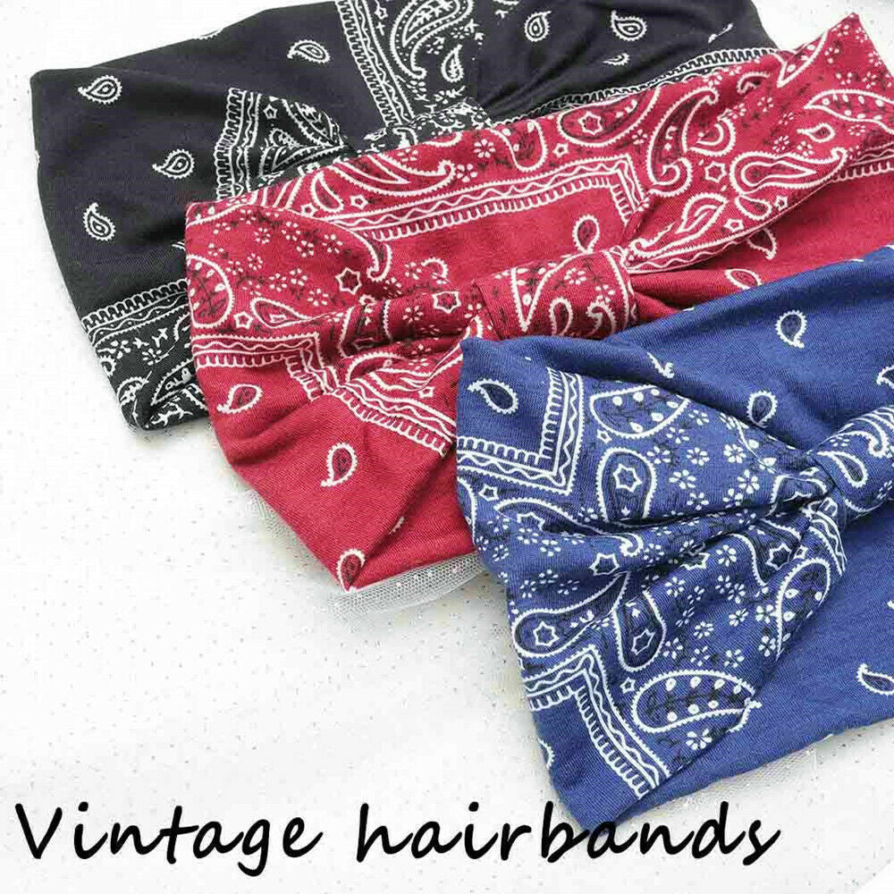 Women/Men Yoga Sports Wide Headband Elastic Boho Hair Band Head Wrap Wristband