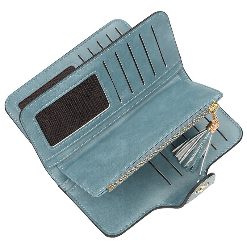 RFID Blocking Wallet for Womens Clutch Purse Ladies Credit Card Holder Organizer