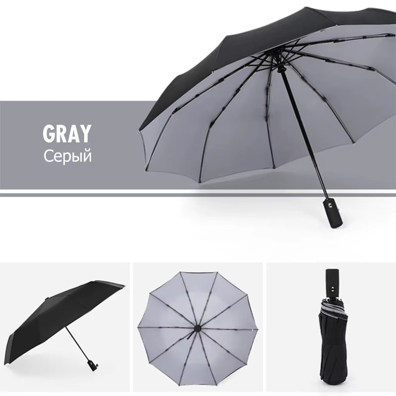 Windproof Double Layer Resistant Umbrella Fully Automatic Rain Men Women 10K Strong Luxury Business Male Large Umbrellas Parasol