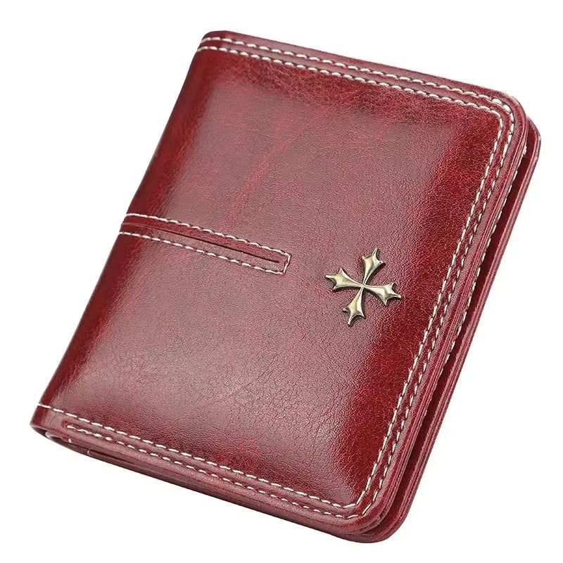 Women Wallets and Purses PU Leather Money Bag Female Short Hasp Purse Small Coin Card Holders Blue Red Clutch New Women Wallet