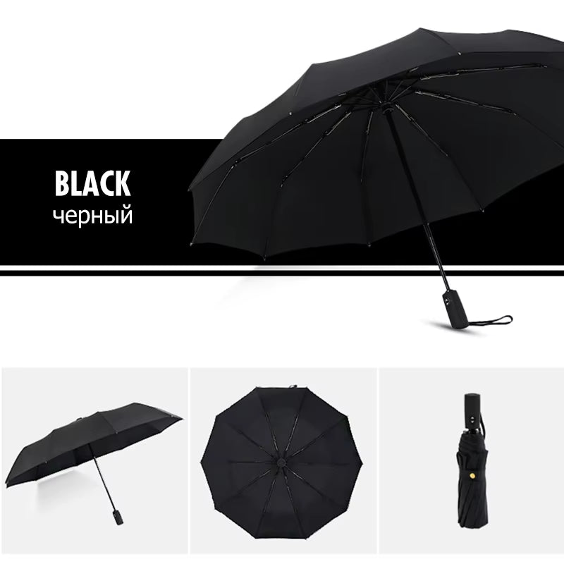 Windproof Double Layer Resistant Umbrella Fully Automatic Rain Men Women 10K Strong Luxury Business Male Large Umbrellas Parasol