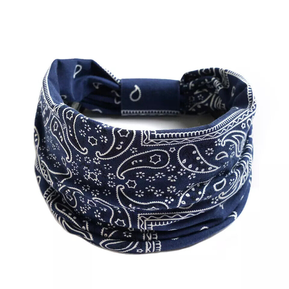 Women/Men Yoga Sports Wide Headband Elastic Boho Hair Band Head Wrap Wristband