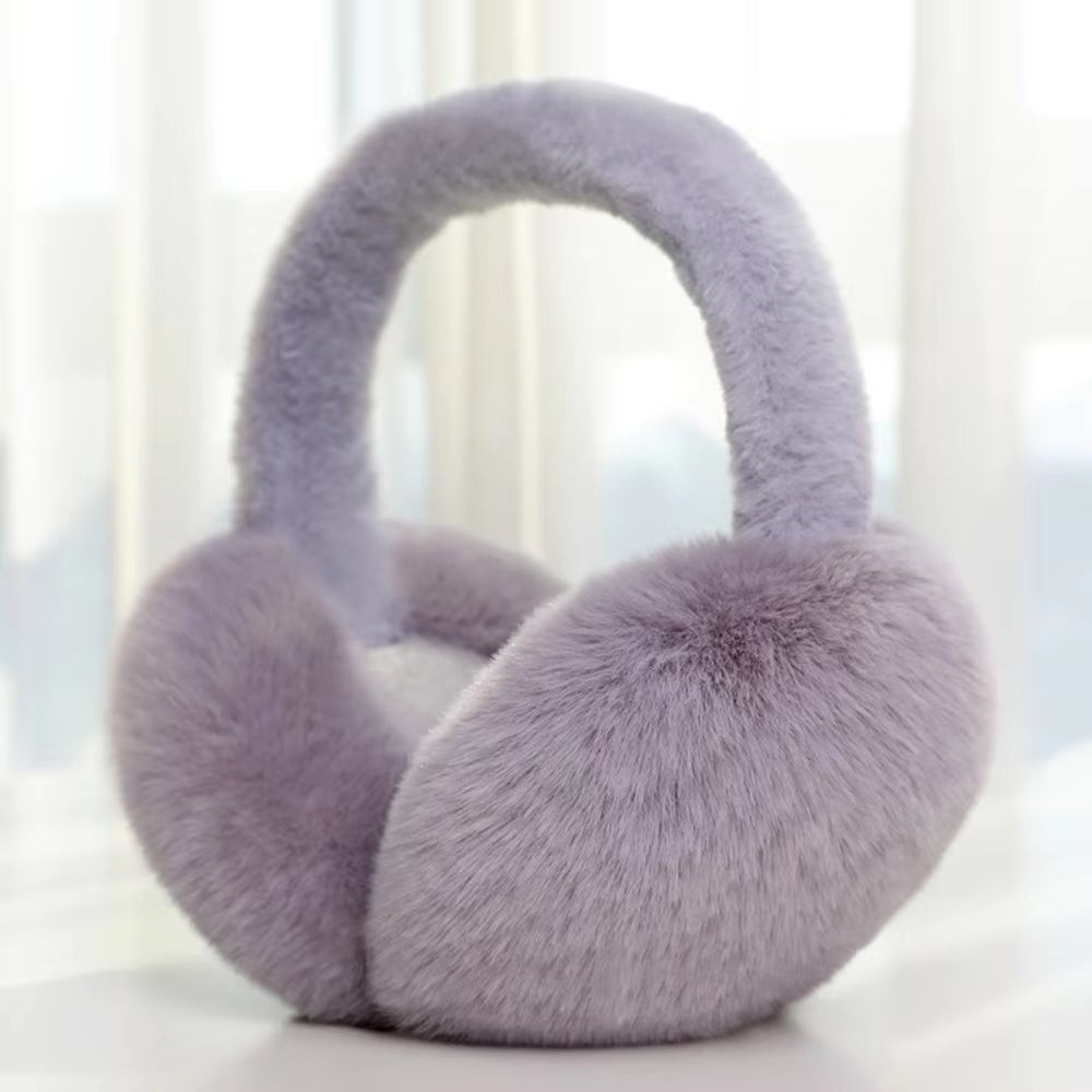 1PC Solid Color Soft Plush Ear Warmer Winter Warm Earmuffs Fashion Ear Cover Outdoor Cold Protection Ear-Muffs Folding Earflap