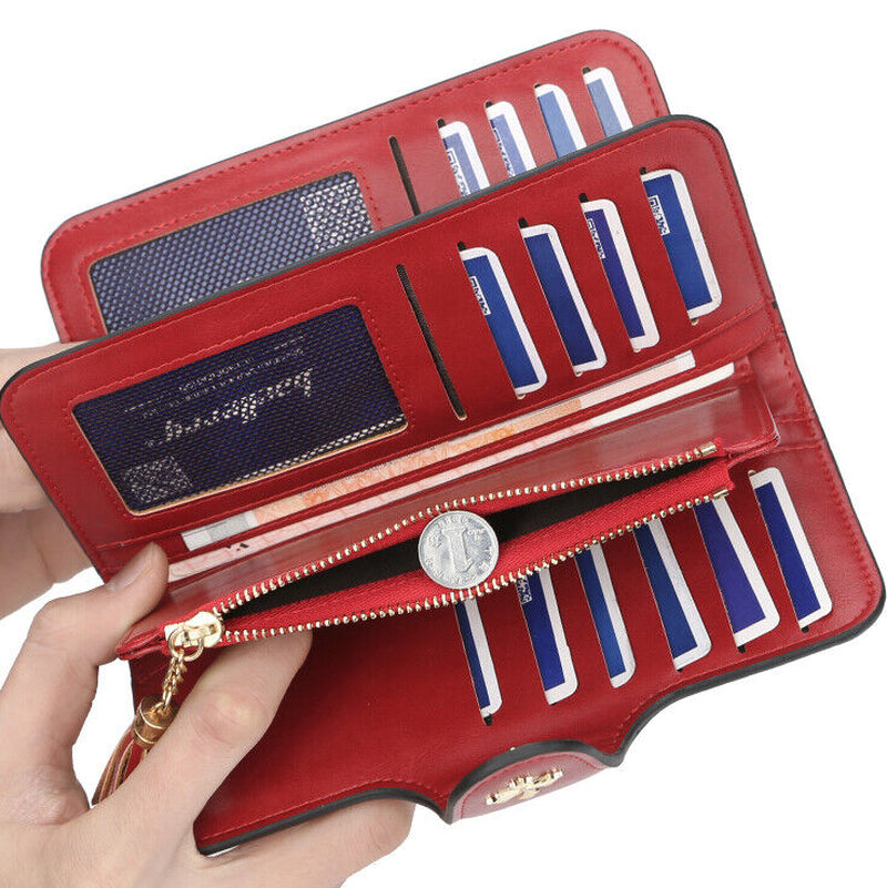 RFID Blocking Wallet for Womens Clutch Purse Ladies Credit Card Holder Organizer