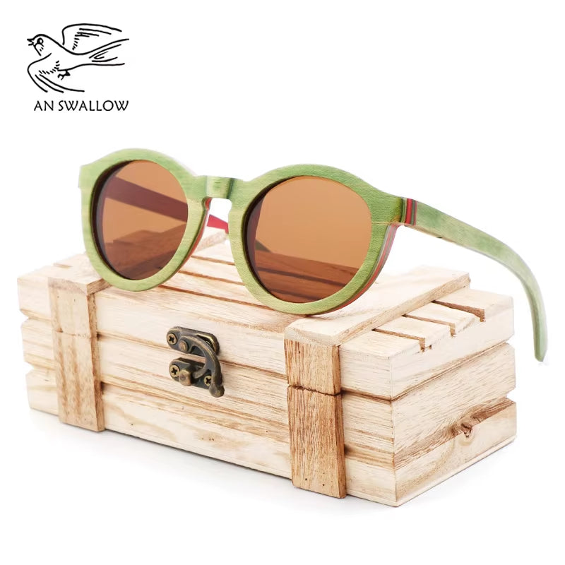 Retro Fashionuv Protection Sunglasses Unisex Fashion Accessories Bamboo Wooden Polarized Sunglasses,Sunglasses for Women