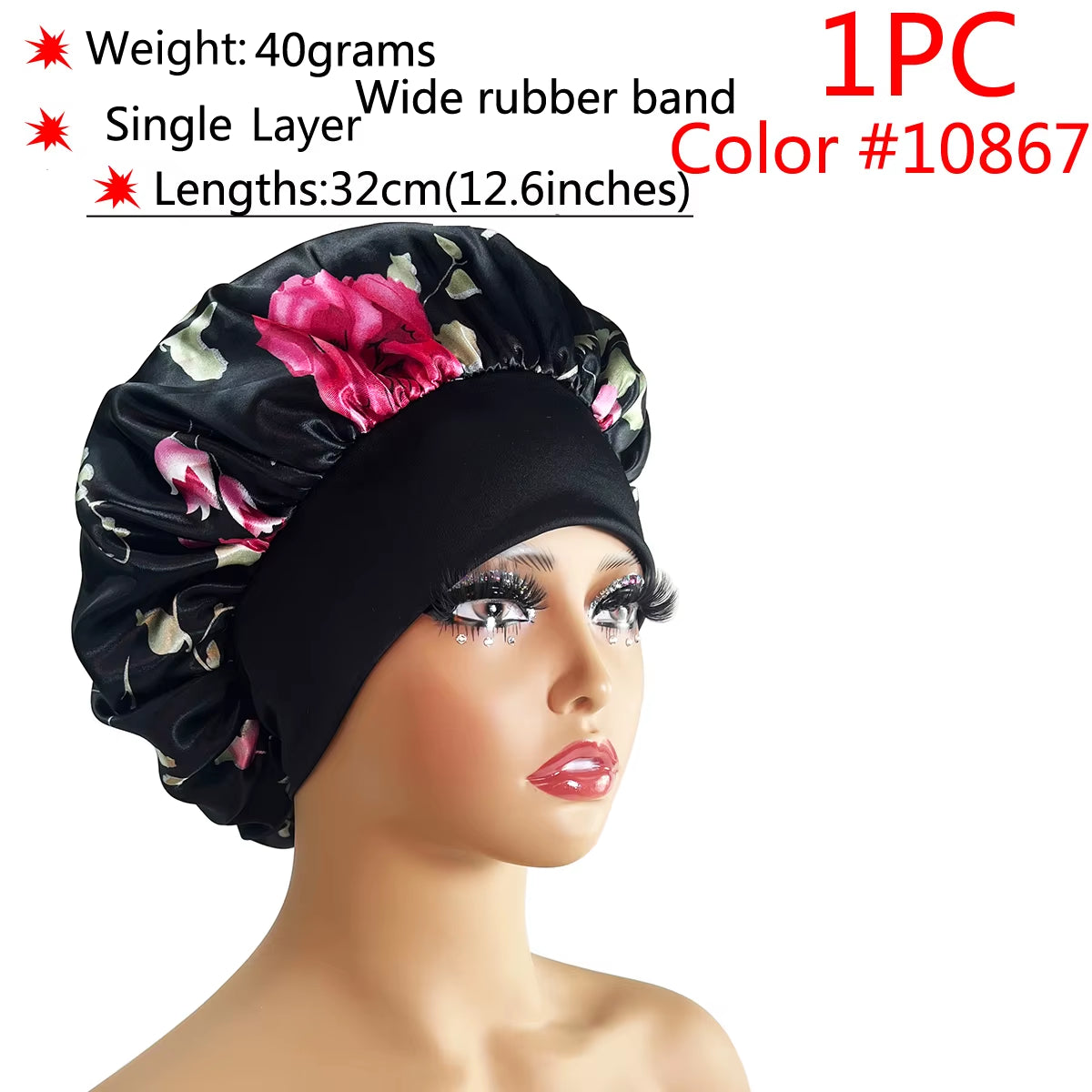 Silk Hair Bonnet Satin Cheveux Nuit Single Double Layer Silk Hair Cap for Women Sleeping Adjust Head Cover Hat Beauty Products